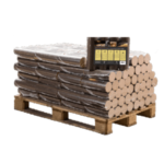Ronde beuk briketten halve pallet 48 pakken x 10kg (480kg)