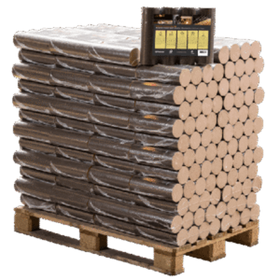 photo_900x900_9 Ronde Beuken Briketten – Pallet, 96 Pakken van 10 kg (960 kg) - Afbeelding 1